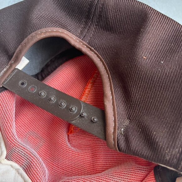 Vintage Orange Brown Trucker Hat Snap Back Cap Drew Drop Baseball Bat - Picture 6 of 9